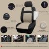 imageCAR PASS Seat Cover Full Sets 3D Air Mesh Car Seat Cover with 5mm Composite Sponge InsideAirbag Compatible Universal Fit for SUVVanssedans Trucks Automotive Interior CoversAll BlackBeige black