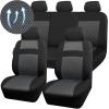 imageCAR PASS Seat Cover Full Sets 3D Air Mesh Car Seat Cover with 5mm Composite Sponge InsideAirbag Compatible Universal Fit for SUVVanssedans Trucks Automotive Interior CoversAll BlackBlack and Gray