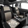 imageCAR PASS Seat Cover Full Sets 3D Air Mesh Car Seat Cover with 5mm Composite Sponge InsideAirbag Compatible Universal Fit for SUVVanssedans Trucks Automotive Interior CoversAll BlackBeige black