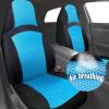 imageCAR PASS Seat Cover Full Sets 3D Air Mesh Car Seat Cover with 5mm Composite Sponge InsideAirbag Compatible Universal Fit for SUVVanssedans Trucks Automotive Interior CoversAll BlackBlack blue