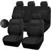 imageCAR PASS Seat Cover Full Sets 3D Air Mesh Car Seat Cover with 5mm Composite Sponge InsideAirbag Compatible Universal Fit for SUVVanssedans Trucks Automotive Interior CoversAll BlackAll Black
