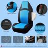 imageCAR PASS Seat Cover Full Sets 3D Air Mesh Car Seat Cover with 5mm Composite Sponge InsideAirbag Compatible Universal Fit for SUVVanssedans Trucks Automotive Interior CoversAll BlackBlack blue