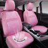 imageCAR PASS Seat Cover Full Sets 3D Air Mesh Car Seat Cover with 5mm Composite Sponge InsideAirbag Compatible Universal Fit for SUVVanssedans Trucks Automotive Interior CoversAll Blackpink