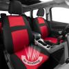 imageCAR PASS Seat Cover Full Sets 3D Air Mesh Car Seat Cover with 5mm Composite Sponge InsideAirbag Compatible Universal Fit for SUVVanssedans Trucks Automotive Interior CoversAll BlackRed black