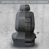 imageCAR PASS Seat Cover Full Sets 3D Air Mesh Car Seat Cover with 5mm Composite Sponge InsideAirbag Compatible Universal Fit for SUVVanssedans Trucks Automotive Interior CoversAll BlackAll Gray