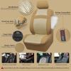imageCAR PASS Seat Cover Full Sets 3D Air Mesh Car Seat Cover with 5mm Composite Sponge InsideAirbag Compatible Universal Fit for SUVVanssedans Trucks Automotive Interior CoversAll BlackAll Beige