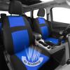 imageCAR PASS Seat Cover Full Sets 3D Air Mesh Car Seat Cover with 5mm Composite Sponge InsideAirbag Compatible Universal Fit for SUVVanssedans Trucks Automotive Interior CoversAll BlackBlack and Blue