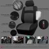 imageCAR PASS Seat Cover Full Sets 3D Air Mesh Car Seat Cover with 5mm Composite Sponge InsideAirbag Compatible Universal Fit for SUVVanssedans Trucks Automotive Interior CoversAll BlackBlack and Gray