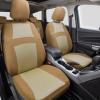 imageCAR PASS Seat Cover Full Sets 3D Air Mesh Car Seat Cover with 5mm Composite Sponge InsideAirbag Compatible Universal Fit for SUVVanssedans Trucks Automotive Interior CoversAll BlackAll Beige