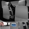 imageCAR Pass Bling Car Seat Covers Microfiber Nappa Leather Luxury Cushioned Waterproof HeavyDuty AntiSlip Universal Fit for Auto SUV Sedan Sparkly Glitter Shining Rhinestone Full Set Black DiamondGray Leather