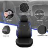 imageCAR Pass Bling Car Seat Covers Microfiber Nappa Leather Luxury Cushioned Waterproof HeavyDuty AntiSlip Universal Fit for Auto SUV Sedan Sparkly Glitter Shining Rhinestone Full Set Black DiamondBlue Diamond