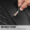 imageCAR Pass Bling Car Seat Covers Microfiber Nappa Leather Luxury Cushioned Waterproof HeavyDuty AntiSlip Universal Fit for Auto SUV Sedan Sparkly Glitter Shining Rhinestone Full Set Black DiamondBlack Rear