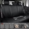 imageCAR Pass Bling Car Seat Covers Microfiber Nappa Leather Luxury Cushioned Waterproof HeavyDuty AntiSlip Universal Fit for Auto SUV Sedan Sparkly Glitter Shining Rhinestone Full Set Black DiamondMulticolor diamond