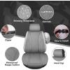 imageCAR Pass Bling Car Seat Covers Microfiber Nappa Leather Luxury Cushioned Waterproof HeavyDuty AntiSlip Universal Fit for Auto SUV Sedan Sparkly Glitter Shining Rhinestone Full Set Black DiamondGray Leather