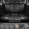 imageCAR Pass Bling Car Seat Covers Microfiber Nappa Leather Luxury Cushioned Waterproof HeavyDuty AntiSlip Universal Fit for Auto SUV Sedan Sparkly Glitter Shining Rhinestone Full Set Black DiamondBlack Rear