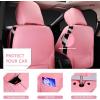 imageCAR Pass Bling Car Seat Covers Microfiber Nappa Leather Luxury Cushioned Waterproof HeavyDuty AntiSlip Universal Fit for Auto SUV Sedan Sparkly Glitter Shining Rhinestone Full Set Black DiamondPink leather