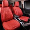 imageCAR Pass Bling Car Seat Covers Microfiber Nappa Leather Luxury Cushioned Waterproof HeavyDuty AntiSlip Universal Fit for Auto SUV Sedan Sparkly Glitter Shining Rhinestone Full Set Black DiamondRed leather