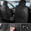 imageCAR Pass Bling Car Seat Covers Microfiber Nappa Leather Luxury Cushioned Waterproof HeavyDuty AntiSlip Universal Fit for Auto SUV Sedan Sparkly Glitter Shining Rhinestone Full Set Black DiamondBlack for Tesla 3