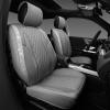 imageCAR Pass Bling Car Seat Covers Microfiber Nappa Leather Luxury Cushioned Waterproof HeavyDuty AntiSlip Universal Fit for Auto SUV Sedan Sparkly Glitter Shining Rhinestone Full Set Black DiamondGray Leather