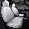 imageCAR Pass Bling Car Seat Covers Microfiber Nappa Leather Luxury Cushioned Waterproof HeavyDuty AntiSlip Universal Fit for Auto SUV Sedan Sparkly Glitter Shining Rhinestone Full Set Black DiamondSilver Leather