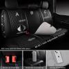imageCAR Pass Bling Car Seat Covers Microfiber Nappa Leather Luxury Cushioned Waterproof HeavyDuty AntiSlip Universal Fit for Auto SUV Sedan Sparkly Glitter Shining Rhinestone Full Set Black DiamondBlack diamond