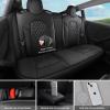 imageCAR Pass Bling Car Seat Covers Microfiber Nappa Leather Luxury Cushioned Waterproof HeavyDuty AntiSlip Universal Fit for Auto SUV Sedan Sparkly Glitter Shining Rhinestone Full Set Black DiamondBlack for Tesla 3