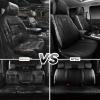 imageCAR Pass Bling Car Seat Covers Microfiber Nappa Leather Luxury Cushioned Waterproof HeavyDuty AntiSlip Universal Fit for Auto SUV Sedan Sparkly Glitter Shining Rhinestone Full Set Black DiamondSilver diamond