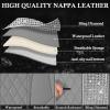 imageCAR Pass Bling Car Seat Covers Microfiber Nappa Leather Luxury Cushioned Waterproof HeavyDuty AntiSlip Universal Fit for Auto SUV Sedan Sparkly Glitter Shining Rhinestone Full Set Black DiamondGray Leather