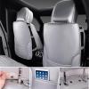 imageCAR Pass Bling Car Seat Covers Microfiber Nappa Leather Luxury Cushioned Waterproof HeavyDuty AntiSlip Universal Fit for Auto SUV Sedan Sparkly Glitter Shining Rhinestone Full Set Black DiamondSilver Leather