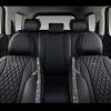 imageCAR Pass Bling Car Seat Covers Microfiber Nappa Leather Luxury Cushioned Waterproof HeavyDuty AntiSlip Universal Fit for Auto SUV Sedan Sparkly Glitter Shining Rhinestone Full Set Black DiamondMulticolor diamond