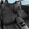 imageCAR Pass Bling Car Seat Covers Microfiber Nappa Leather Luxury Cushioned Waterproof HeavyDuty AntiSlip Universal Fit for Auto SUV Sedan Sparkly Glitter Shining Rhinestone Full Set Black DiamondBlack for Tesla 3