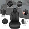 imageCAR Pass Bling Car Seat Covers Microfiber Nappa Leather Luxury Cushioned Waterproof HeavyDuty AntiSlip Universal Fit for Auto SUV Sedan Sparkly Glitter Shining Rhinestone Full Set Black DiamondBlack for Tesla 3
