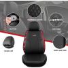 imageCAR Pass Bling Car Seat Covers Microfiber Nappa Leather Luxury Cushioned Waterproof HeavyDuty AntiSlip Universal Fit for Auto SUV Sedan Sparkly Glitter Shining Rhinestone Full Set Black DiamondRed Diamond