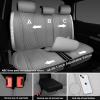 imageCAR Pass Bling Car Seat Covers Microfiber Nappa Leather Luxury Cushioned Waterproof HeavyDuty AntiSlip Universal Fit for Auto SUV Sedan Sparkly Glitter Shining Rhinestone Full Set Black DiamondGray Leather
