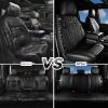 imageCAR Pass Bling Car Seat Covers Microfiber Nappa Leather Luxury Cushioned Waterproof HeavyDuty AntiSlip Universal Fit for Auto SUV Sedan Sparkly Glitter Shining Rhinestone Full Set Black DiamondBlack diamond