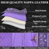 imageCAR Pass Bling Car Seat Covers Microfiber Nappa Leather Luxury Cushioned Waterproof HeavyDuty AntiSlip Universal Fit for Auto SUV Sedan Sparkly Glitter Shining Rhinestone Full Set Black DiamondViolet Leather