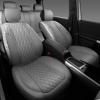 imageCAR Pass Bling Car Seat Covers Microfiber Nappa Leather Luxury Cushioned Waterproof HeavyDuty AntiSlip Universal Fit for Auto SUV Sedan Sparkly Glitter Shining Rhinestone Full Set Black DiamondGray Leather