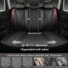 imageCAR Pass Bling Car Seat Covers Microfiber Nappa Leather Luxury Cushioned Waterproof HeavyDuty AntiSlip Universal Fit for Auto SUV Sedan Sparkly Glitter Shining Rhinestone Full Set Black DiamondRed Diamond