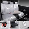 imageCAR Pass Bling Car Seat Covers Microfiber Nappa Leather Luxury Cushioned Waterproof HeavyDuty AntiSlip Universal Fit for Auto SUV Sedan Sparkly Glitter Shining Rhinestone Full Set Black DiamondSilver Leather