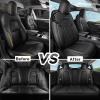 imageCAR Pass Bling Car Seat Covers Microfiber Nappa Leather Luxury Cushioned Waterproof HeavyDuty AntiSlip Universal Fit for Auto SUV Sedan Sparkly Glitter Shining Rhinestone Full Set Black DiamondBlack for Tesla 3