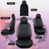 imageCAR Pass Bling Car Seat Covers Microfiber Nappa Leather Luxury Cushioned Waterproof HeavyDuty AntiSlip Universal Fit for Auto SUV Sedan Sparkly Glitter Shining Rhinestone Full Set Black DiamondMulticolor diamond