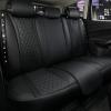 imageCAR Pass Bling Car Seat Covers Microfiber Nappa Leather Luxury Cushioned Waterproof HeavyDuty AntiSlip Universal Fit for Auto SUV Sedan Sparkly Glitter Shining Rhinestone Full Set Black DiamondBlack Rear