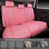 imageCAR Pass Bling Car Seat Covers Microfiber Nappa Leather Luxury Cushioned Waterproof HeavyDuty AntiSlip Universal Fit for Auto SUV Sedan Sparkly Glitter Shining Rhinestone Full Set Black DiamondPink leather