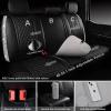 imageCAR Pass Bling Car Seat Covers Microfiber Nappa Leather Luxury Cushioned Waterproof HeavyDuty AntiSlip Universal Fit for Auto SUV Sedan Sparkly Glitter Shining Rhinestone Full Set Black DiamondSilver diamond