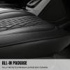 imageCAR Pass Bling Car Seat Covers Microfiber Nappa Leather Luxury Cushioned Waterproof HeavyDuty AntiSlip Universal Fit for Auto SUV Sedan Sparkly Glitter Shining Rhinestone Full Set Black DiamondBlack Rear