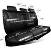 imageCAR Pass Bling Car Seat Covers Microfiber Nappa Leather Luxury Cushioned Waterproof HeavyDuty AntiSlip Universal Fit for Auto SUV Sedan Sparkly Glitter Shining Rhinestone Full Set Black DiamondBlack Rear