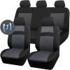 imageCAR PASS Seat Cover Full Sets 3D Air Mesh Car Seat Cover with 5mm Composite Sponge InsideAirbag Compatible Universal Fit for SUVVanssedans Trucks Automotive Interior CoversAll BlackBlack and Gray