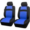 imageCAR PASS Seat Cover Full Sets 3D Air Mesh Car Seat Cover with 5mm Composite Sponge InsideAirbag Compatible Universal Fit for SUVVanssedans Trucks Automotive Interior CoversAll BlackBlue black