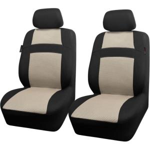 imageCAR PASS Seat Cover Full Sets 3D Air Mesh Car Seat Cover with 5mm Composite Sponge InsideAirbag Compatible Universal Fit for SUVVanssedans Trucks Automotive Interior CoversAll BlackBeige black