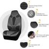 imageCAR PASS 3D Air Mesh Car Seat Covers Full Set Breathable Sporty Rear Bench with Zipper for Armrest Box Universal Fit 95 Automotive SUVTruckSedan Interior Cute Women Airbag Compatible Black GrayBlack Gray Knit